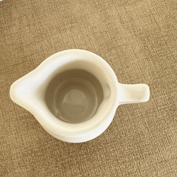 Vintage Mini Creamer White Pottery Pitcher - Picture 3 of 8